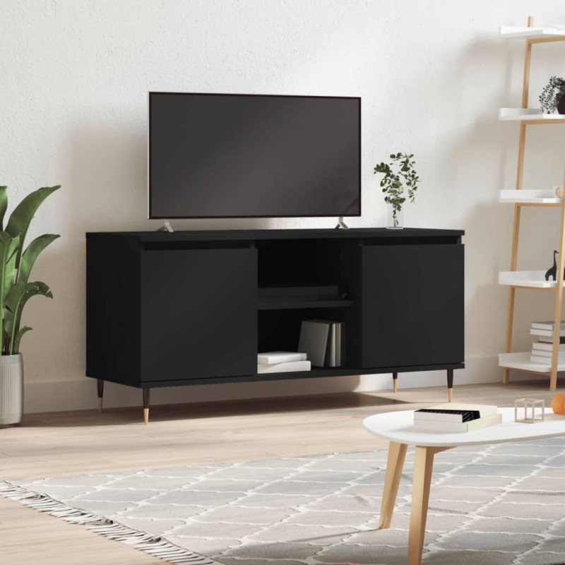 vidaXL TV-Schrank Schwarz 104x35x50 cm Holzwerkstoff vidaXL TV-Schrank Schwarz 104x35x50 cm Holzwerkstoff