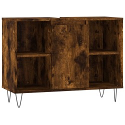 vidaXL Badschrank Räuchereiche 80x33x60 cm Holzwerkstoff