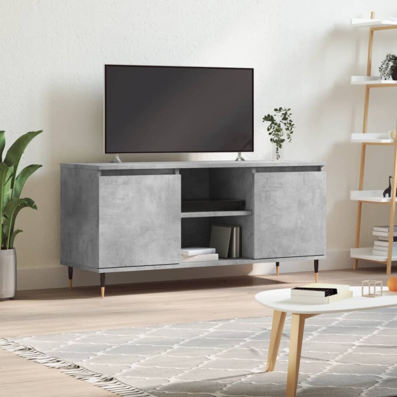 vidaXL TV-Schrank Betongrau 104x35x50 cm Holzwerkstoff vidaXL TV-Schrank Betongrau 104x35x50 cm Holzwerkstoff