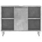 vidaXL Badschrank Betongrau 80x33x60 cm Holzwerkstoff vidaXL Badschrank Betongrau 80x33x60 cm Holzwerkstoff