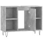 vidaXL Badschrank Betongrau 80x33x60 cm Holzwerkstoff vidaXL Badschrank Betongrau 80x33x60 cm Holzwerkstoff