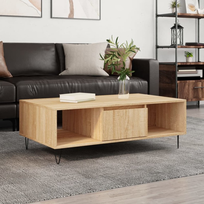 vidaXL Couchtisch Sonoma-Eiche 104x60x35 cm Holzwerkstoff vidaXL Couchtisch Sonoma-Eiche 104x60x35 cm Holzwerkstoff