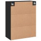 Wandschränke 2 Stk. Schwarz Holzwerkstoff Wandschränke 2 Stk. Schwarz Holzwerkstoff