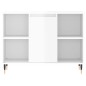 vidaXL Badschrank Hochglanz-Weiß 80x33x60 cm Holzwerkstoff vidaXL Badschrank Hochglanz-Weiß 80x33x60 cm Holzwerkstoff