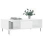 vidaXL Couchtisch Hochglanz-Weiß 104x60x35 cm Holzwerkstoff vidaXL Couchtisch Hochglanz-Weiß 104x60x35 cm Holzwerkstoff