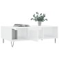 vidaXL Couchtisch Hochglanz-Weiß 104x60x35 cm Holzwerkstoff vidaXL Couchtisch Hochglanz-Weiß 104x60x35 cm Holzwerkstoff