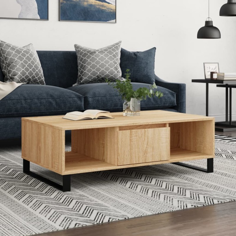 vidaXL Couchtisch Sonoma-Eiche 104x60x35 cm Holzwerkstoff vidaXL Couchtisch Sonoma-Eiche 104x60x35 cm Holzwerkstoff
