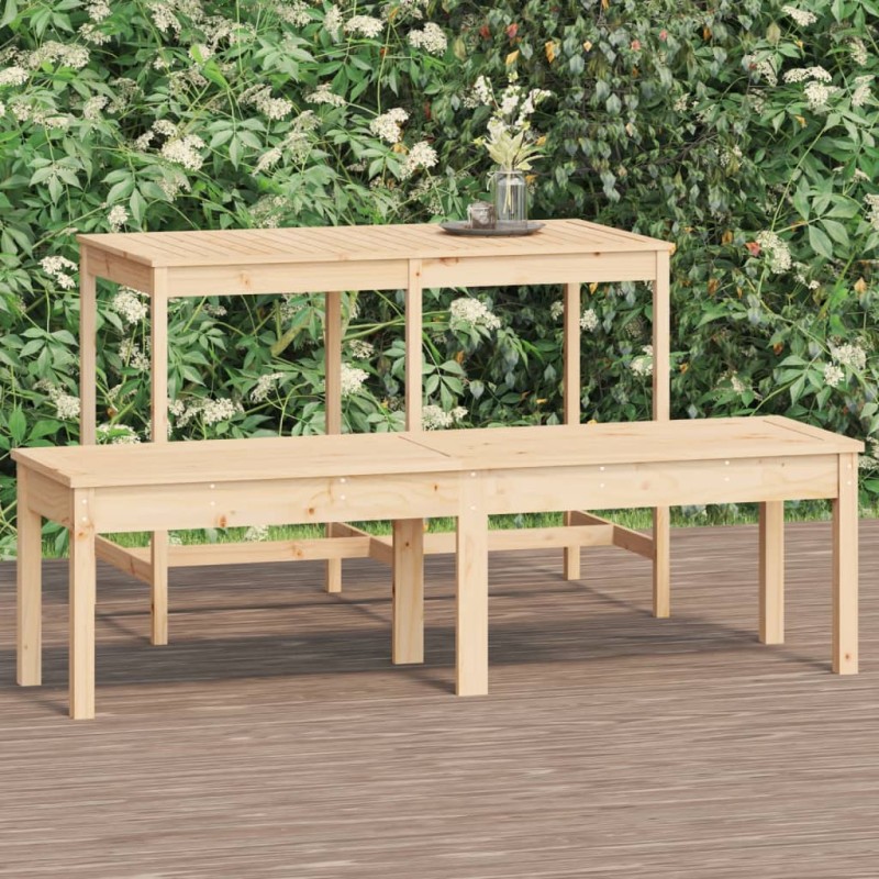 vidaXL Gartenbank 2-Sitzer 159,5x44x45 cm Massivholz Kiefer vidaXL Gartenbank 2-Sitzer 159,5x44x45 cm Massivholz Kiefer