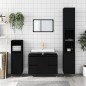 vidaXL Badschrank Schwarz 80x33x60 cm Holzwerkstoff vidaXL Badschrank Schwarz 80x33x60 cm Holzwerkstoff