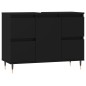 vidaXL Badschrank Schwarz 80x33x60 cm Holzwerkstoff vidaXL Badschrank Schwarz 80x33x60 cm Holzwerkstoff