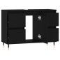 vidaXL Badschrank Schwarz 80x33x60 cm Holzwerkstoff vidaXL Badschrank Schwarz 80x33x60 cm Holzwerkstoff