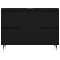 vidaXL Badschrank Schwarz 80x33x60 cm Holzwerkstoff vidaXL Badschrank Schwarz 80x33x60 cm Holzwerkstoff
