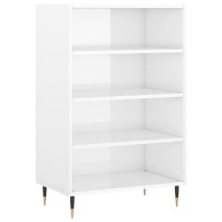 vidaXL Highboard Hochglanz-Weiß 57x35x90 cm Holzwerkstoff