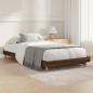 vidaXL Bettgestell ohne Matratze Braun Eiche 90x200 cm Holzwerkstoff vidaXL Bettgestell ohne Matratze Braun Eiche 90x200 cm Holzwerkstoff