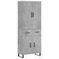 vidaXL Highboard Betongrau 69,5x34x180 cm Holzwerkstoff vidaXL Highboard Betongrau 69,5x34x180 cm Holzwerkstoff