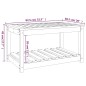 vidaXL Gartentisch 82,5x50,5x45 cm Massivholz Kiefer vidaXL Gartentisch 82,5x50,5x45 cm Massivholz Kiefer
