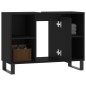 vidaXL Badschrank Schwarz 80x33x60 cm Holzwerkstoff vidaXL Badschrank Schwarz 80x33x60 cm Holzwerkstoff