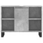 vidaXL Badschrank Betongrau 80x33x60 cm Holzwerkstoff vidaXL Badschrank Betongrau 80x33x60 cm Holzwerkstoff