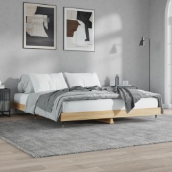 vidaXL Bettgestell Sonoma-Eiche 140x200 cm Holzwerkstoff