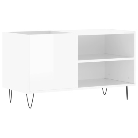 vidaXL Plattenschrank Hochglanz-Weiß 85x38x48 cm Holzwerkstoff
