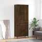 Highboard Braun Eichen-Optik 69,5x34x180 cm Holzwerkstoff Highboard Braun Eichen-Optik 69,5x34x180 cm Holzwerkstoff