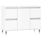 vidaXL Badschrank Hochglanz-Weiß 80x33x60 cm Holzwerkstoff