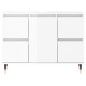 vidaXL Badschrank Hochglanz-Weiß 80x33x60 cm Holzwerkstoff