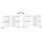 vidaXL Badschrank Hochglanz-Weiß 80x33x60 cm Holzwerkstoff