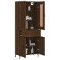 Highboard Braun Eichen-Optik 69,5x34x180 cm Holzwerkstoff Highboard Braun Eichen-Optik 69,5x34x180 cm Holzwerkstoff