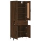 Highboard Braun Eichen-Optik 69,5x34x180 cm Holzwerkstoff Highboard Braun Eichen-Optik 69,5x34x180 cm Holzwerkstoff