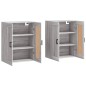Wandschränke 2 Stk. Grau Sonoma Holzwerkstoff Wandschränke 2 Stk. Grau Sonoma Holzwerkstoff