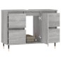 vidaXL Badschrank Grau Sonoma 80x33x60 cm Holzwerkstoff vidaXL Badschrank Grau Sonoma 80x33x60 cm Holzwerkstoff