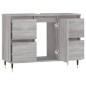 vidaXL Badschrank Grau Sonoma 80x33x60 cm Holzwerkstoff vidaXL Badschrank Grau Sonoma 80x33x60 cm Holzwerkstoff