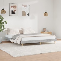 vidaXL Bettgestell Betongrau 180x200 cm Holzwerkstoff