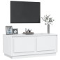 vidaXL Couchtisch Hochglanz-Weiß 102x50x44 cm Holzwerkstoff vidaXL Couchtisch Hochglanz-Weiß 102x50x44 cm Holzwerkstoff