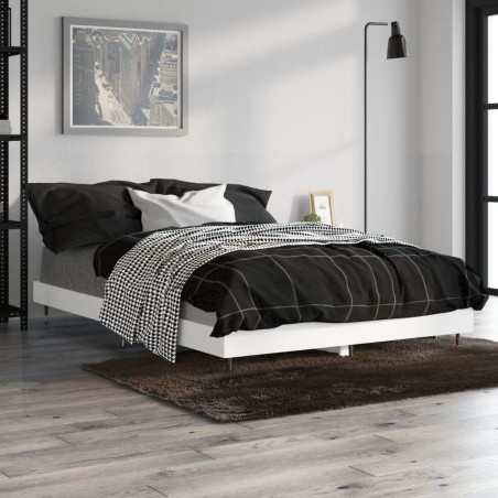 vidaXL Bettgestell Weiß 120x190 cm Holzwerkstoff