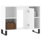 vidaXL Badschrank Hochglanz-Weiß 80x33x60 cm Holzwerkstoff vidaXL Badschrank Hochglanz-Weiß 80x33x60 cm Holzwerkstoff