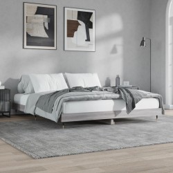 vidaXL Bettgestell Grau Sonoma 120x200 cm Holzwerkstoff