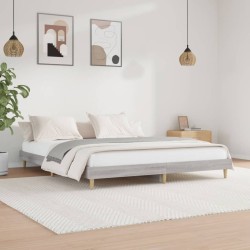 vidaXL Bettgestell Grau Sonoma 180x200 cm Holzwerkstoff