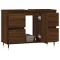 vidaXL Badschrank Braun Eichen-Optik 80x33x60 cm Holzwerkstoff vidaXL Badschrank Braun Eichen-Optik 80x33x60 cm Holzwerkstoff