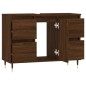 vidaXL Badschrank Braun Eichen-Optik 80x33x60 cm Holzwerkstoff vidaXL Badschrank Braun Eichen-Optik 80x33x60 cm Holzwerkstoff