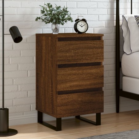 vidaXL Nachttisch Braun Eichen-Optik 40x35x69 cm Holzwerkstoff