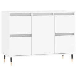 vidaXL Badschrank Weiß 80x33x60 cm Holzwerkstoff