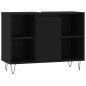 vidaXL Badschrank Schwarz 80x33x60 cm Holzwerkstoff vidaXL Badschrank Schwarz 80x33x60 cm Holzwerkstoff