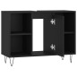 vidaXL Badschrank Schwarz 80x33x60 cm Holzwerkstoff vidaXL Badschrank Schwarz 80x33x60 cm Holzwerkstoff