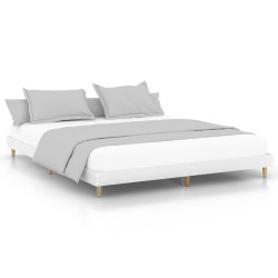 vidaXL Bettgestell ohne Matratze Weiß 160x200 cm Holzwerkstoff