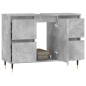 vidaXL Badschrank Betongrau 80x33x60 cm Holzwerkstoff vidaXL Badschrank Betongrau 80x33x60 cm Holzwerkstoff