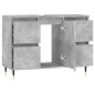 vidaXL Badschrank Betongrau 80x33x60 cm Holzwerkstoff vidaXL Badschrank Betongrau 80x33x60 cm Holzwerkstoff