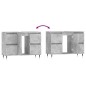 vidaXL Badschrank Betongrau 80x33x60 cm Holzwerkstoff vidaXL Badschrank Betongrau 80x33x60 cm Holzwerkstoff