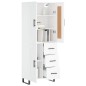Highboard Weiß 69,5x34x180 cm Holzwerkstoff Highboard Weiß 69,5x34x180 cm Holzwerkstoff